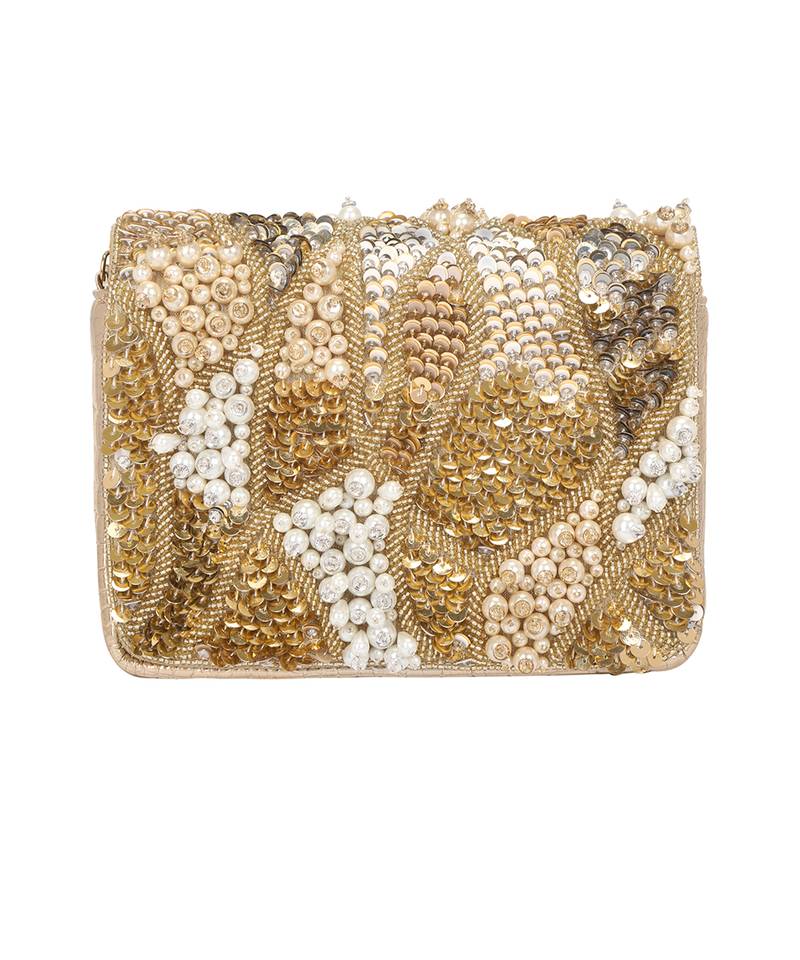 Gold Flap Clutch
