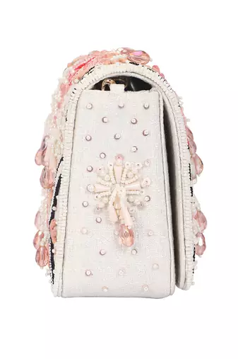 White Flap Clutch