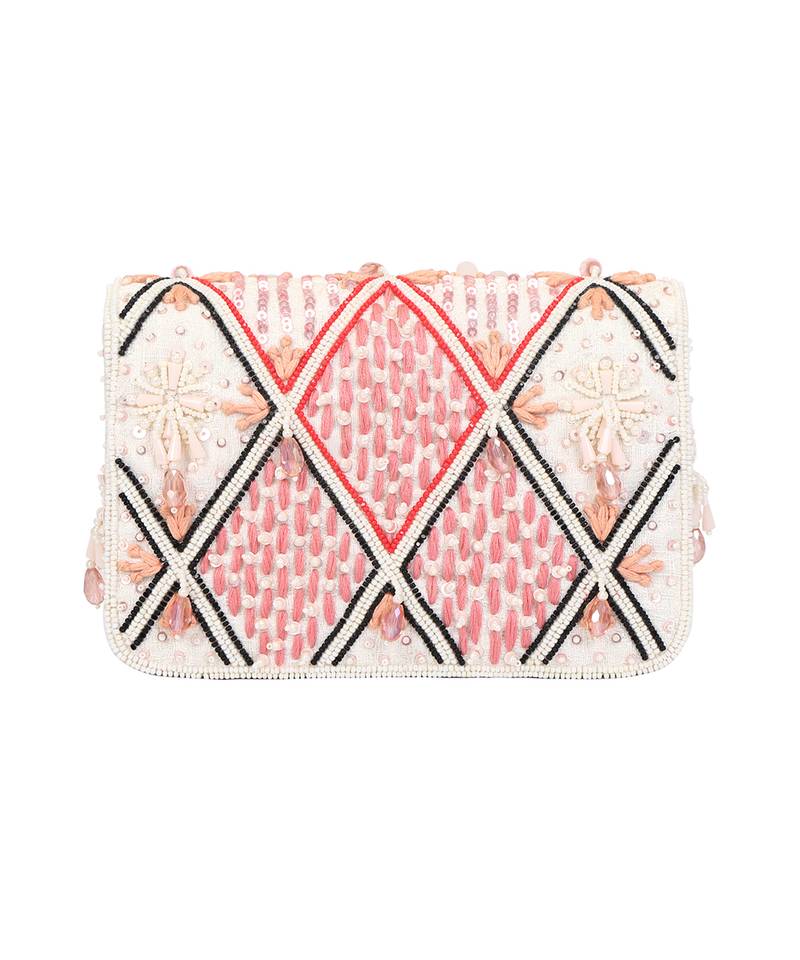 White Flap Clutch