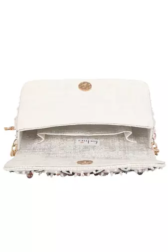 White Flap Clutch