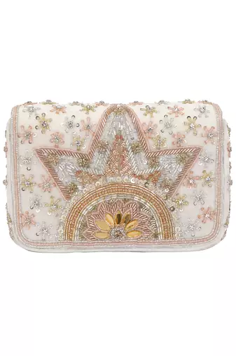 White Flap Clutch