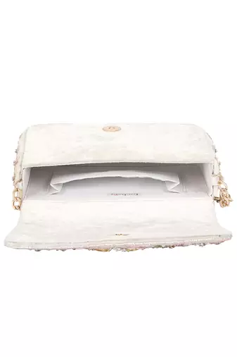 White Flap Clutch