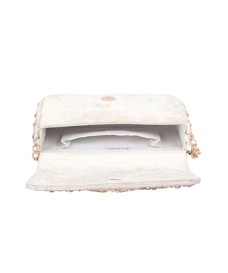 White Flap Clutch
