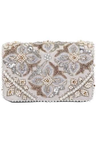 Ivory Flap Clutch