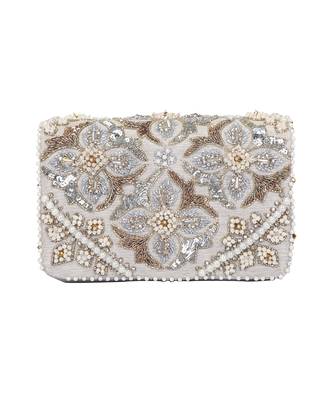 Ivory Flap Clutch 1