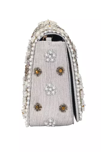 Ivory Flap Clutch
