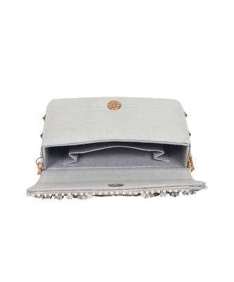 Ivory Flap Clutch 4