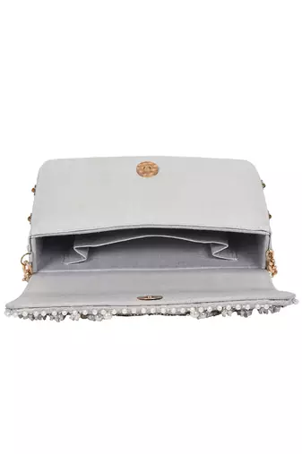 Ivory Flap Clutch