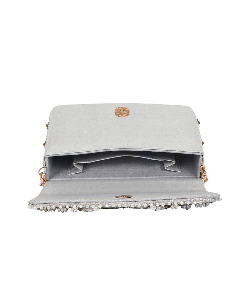 Ivory Flap Clutch