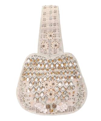 Cr  me Potli Bag 1