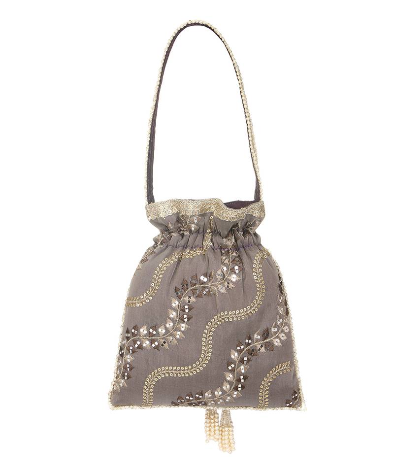 Coffee Brown Potli Bag