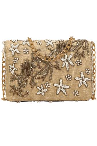 Gold Flap Clutch