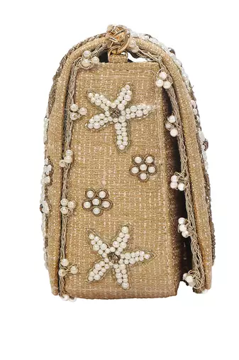 Gold Flap Clutch