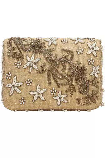 Gold Flap Clutch