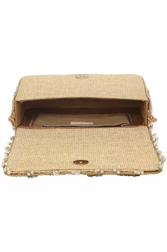 Gold Flap Clutch