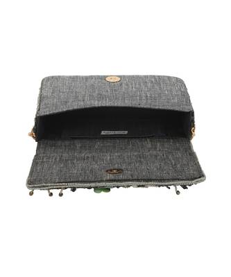 Grey Flap Clutch 4