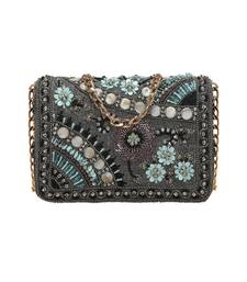 Grey Flap Clutch