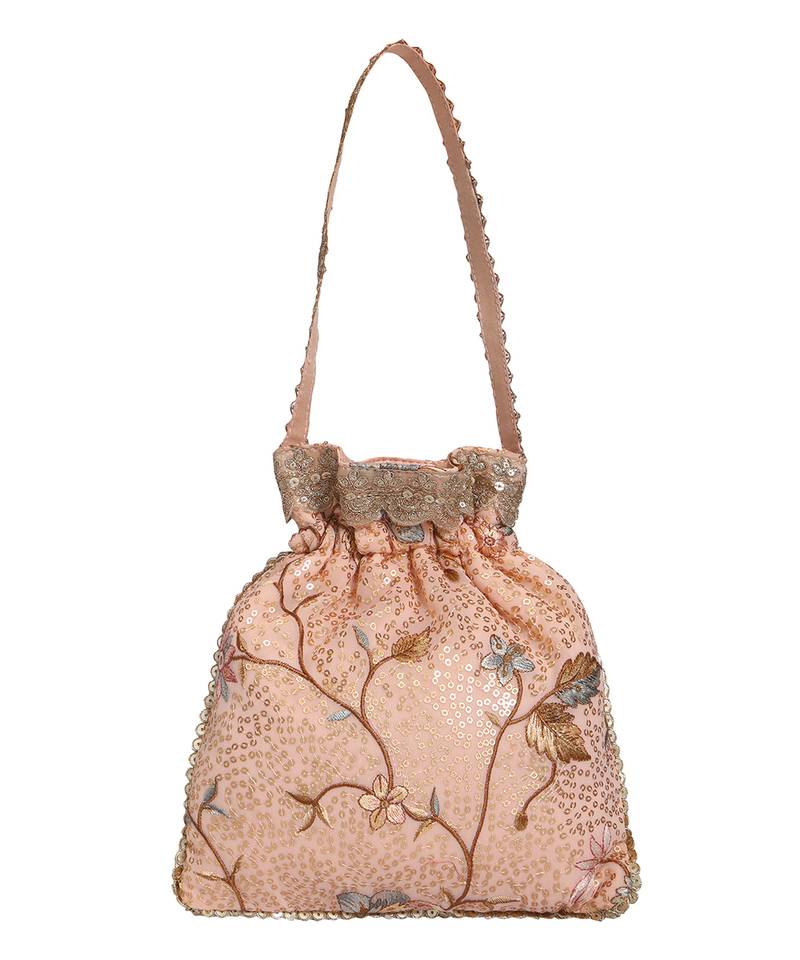 Peach Potli Bag