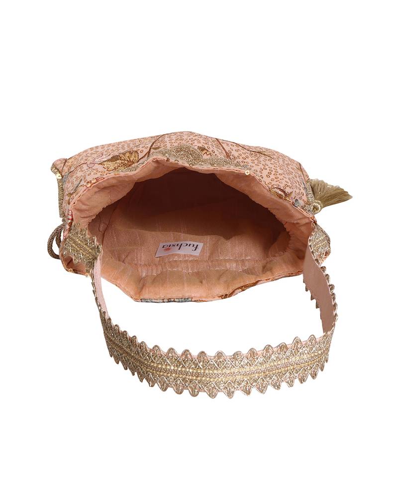 Peach Potli Bag