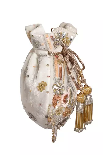 White Potli Bag
