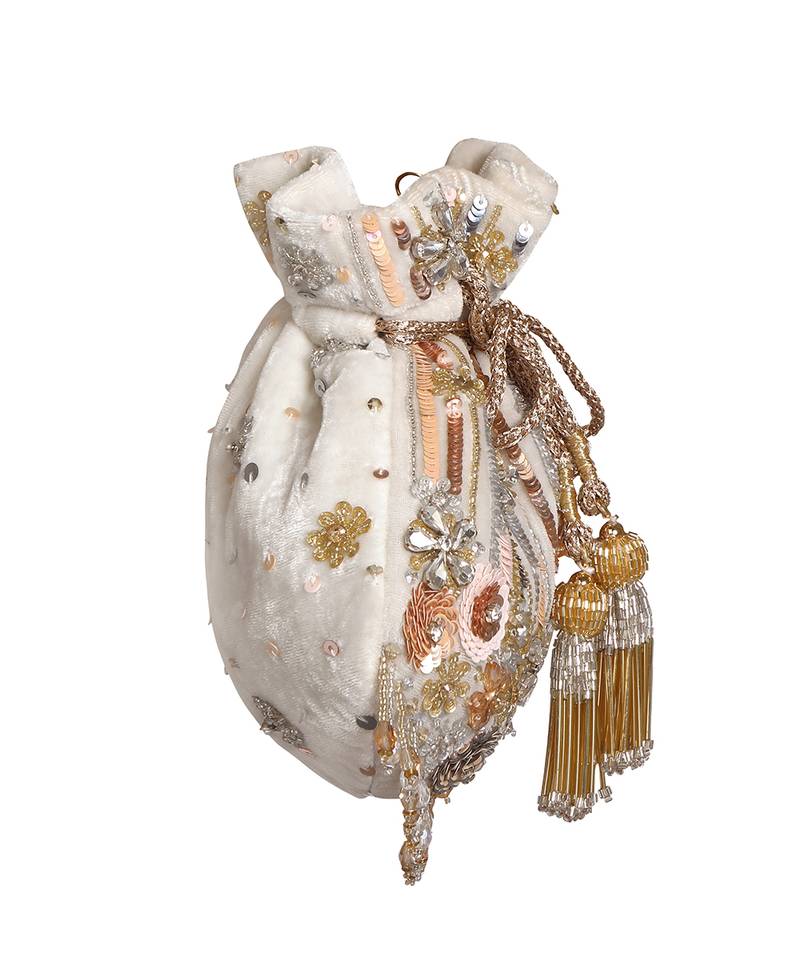 White Potli Bag