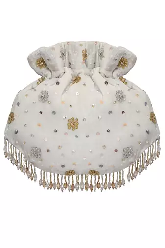 White Potli Bag