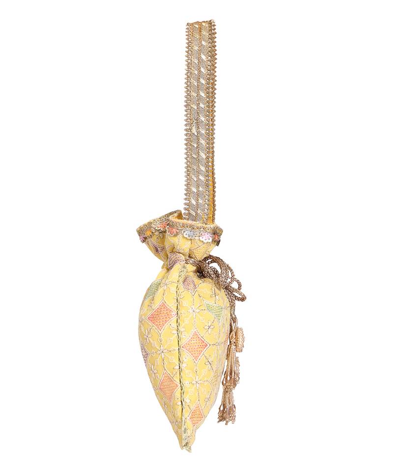 Yellow Potli Bag