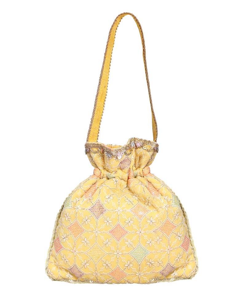 Yellow Potli Bag