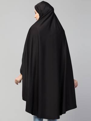 Black Calligraphy Polyester Hijab 4