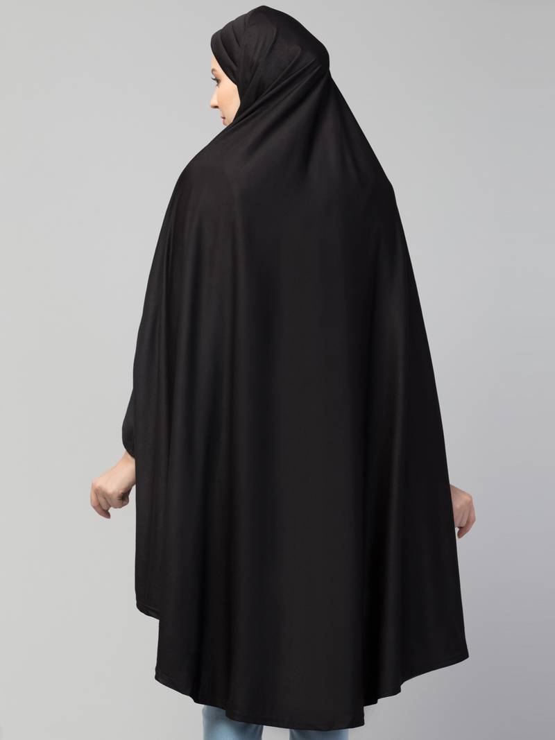 Black Calligraphy Polyester Hijab