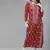 Hand Crafted Maroon Chanderi Lucknow Chikankari Indian Women Kurta