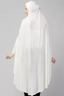  Nazneen Islamic Calligraphy printed  stretchable Jersey smoking at  sleeve  Jilbab cum prayer khimar  Hijab