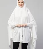 Nazneen stretchable Jersey elastic at wrist with sleeve  Jilbab cum prayer khimar  Hijab