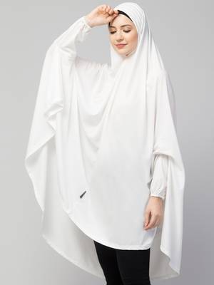 Nazneen stretchable Jersey elastic at wrist with sleeve  Jilbab cum prayer khimar  Hijab 2