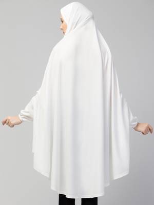 Nazneen stretchable Jersey elastic at wrist with sleeve  Jilbab cum prayer khimar  Hijab 4
