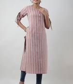 Women Printed Straight Kurta With Pocket in Multicolor