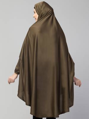 Nazneen Stretchable Jersey Long Sleeve Jilbab with Elastic Cuffs 4
