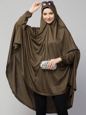 Nazneen Stretchable Jersey Long Sleeve Jilbab with Elastic Cuffs 5