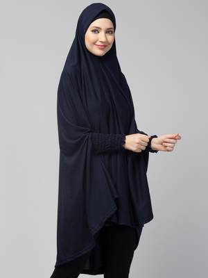 Nazneen stretchable Jersey smoking at  sleeve  Jilbab cum prayer khimar  Hijab 3