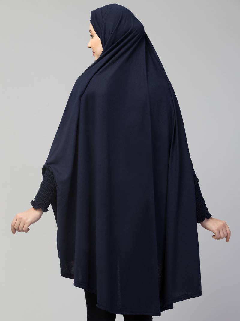 Nazneen stretchable Jersey smoking at  sleeve  Jilbab cum prayer khimar  Hijab