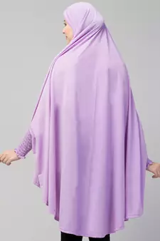 Nazneen stretchable Jersey smoking at  sleeve  Jilbab cum prayer khimar  Hijab