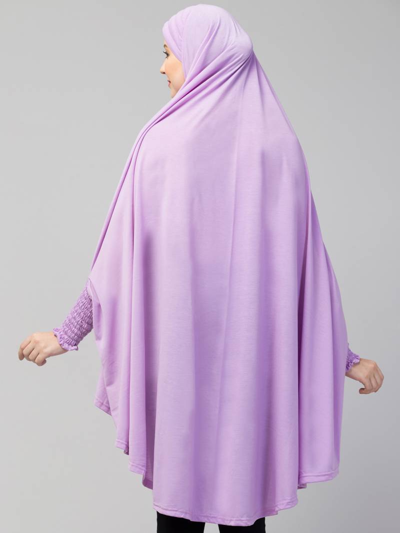 Nazneen stretchable Jersey smoking at  sleeve  Jilbab cum prayer khimar  Hijab