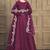 Wine Art Silk Embroidered Anarkali Salwar Kameez
