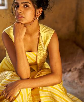 Gharara Jumpsuit With Flap Jacket And Belt 3