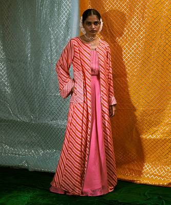 Bustier + Gharara + Pakistani Jacket 1