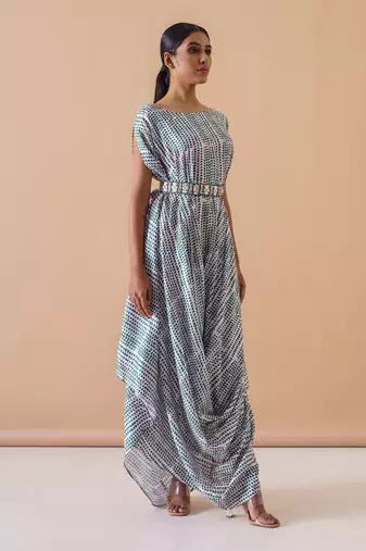 Cowl Dress + Belt