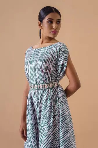 Cowl Dress + Belt