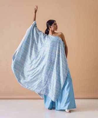 Bustier + Gharara + One Side Drape 2