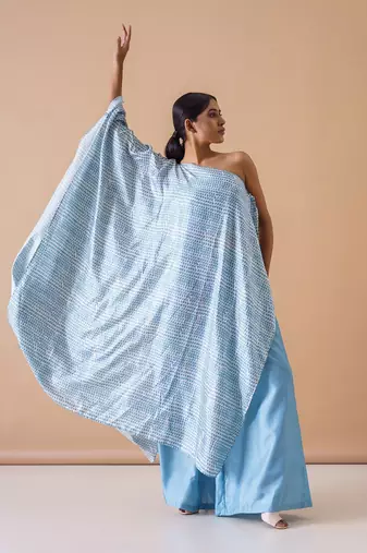 Bustier + Gharara + One Side Drape