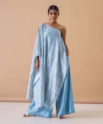 Bustier + Gharara + One Side Drape 1